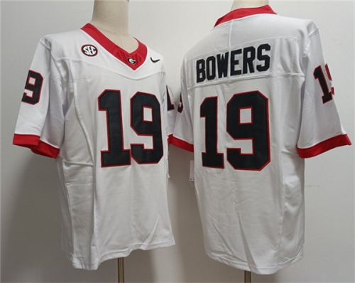 Gonzaga Bulldogs #19 Brock Bowers White Stitched Jersey