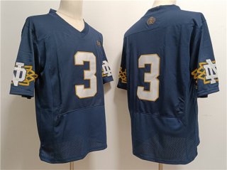 Men's Notre Dame Fighting Irish #3 Joe Montana Navy Limited Stitched Jersey