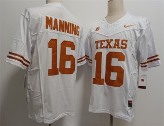 Men's Texas Longhorns #16 Peyton Manning White F.U.S.E Stitched Jersey