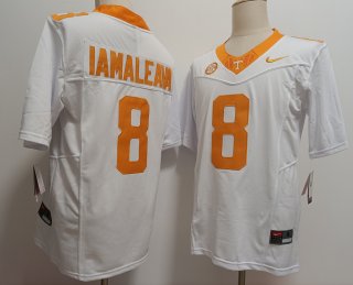 Men's Tennessee Volunteers #8 Nico Iamaleava White FUSE College Stitched Jersey