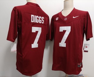 Men's Alabama Crimson Tide #7 Trevon Diggs Red FUSE College Stitched Jersey