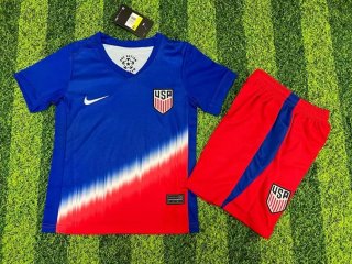 Women's American Team Custom 2024-25 Royal Away Soccer Jersey Suit