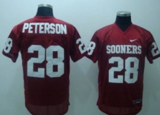 Oklahoma Sooners #28 Adrian Peterson Red Jersey