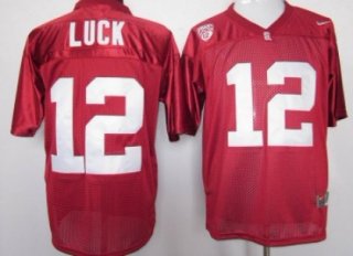 Stanford Cardinals #12 Andrew Luck Red Jersey