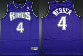 Sacramento Kings #4 Chris Webber Purple Swingman Jersey