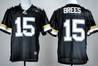 PPurdue Boilermakers #15 Drew Brees Black Jersey