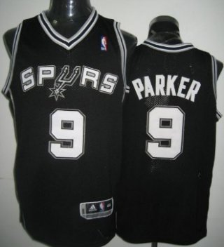 San Antonio Spurs #9 Tony Parker Black Swingman Jersey