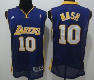 Los Angeles Lakers #10 Steve Nash Purple Swingman Jersey