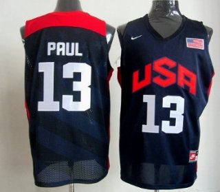 2012 Olympics Team USA #13 Chris Paul Revolution 30 Swingman Blue Jersey