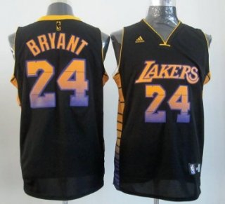 Los Angeles Lakers #24 Kobe Bryant 2012 Vibe Black Fashion Jersey