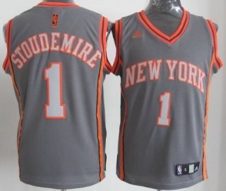 New York Knicks #1 Amare Stoudemire Gray Shadow Jersey