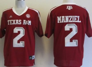 Texas A&M Aggies #2 Johnny Manziel Red Jersey