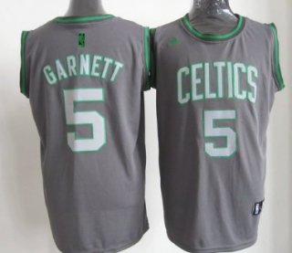 Boston Celtics #5 Kevin Garnett Gray Shadow Jersey