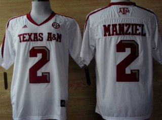 Texas A&M Aggies #2 Johnny Manziel White Jersey