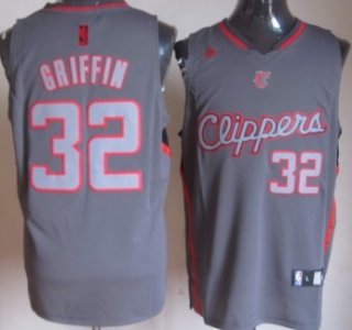 Los Angeles Clippers #32 Blake Griffin Gray Shadow Jersey