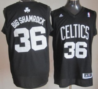 Boston Celtics #36 Big Shamrock Black Fashion Jersey