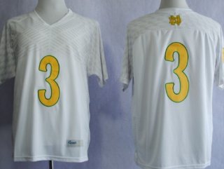 Notre Dame Fighting Irish #3 Joe Montana 2013 Shamrock Series White Jersey