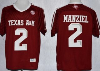 Texas A&M Aggies #2 Johnny Manziel 2013 Red Jersey