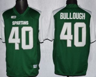 Michigan State Spartans #40 Max Bullough 2013 Green With White Jersey