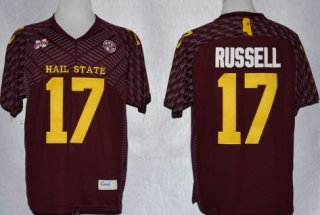 Mississippi State Bulldogs #17 Tyler Russell Red Jersey