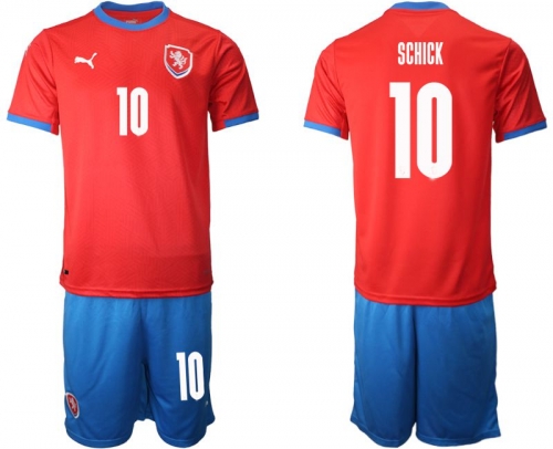 Men 2020-2021 European Cup Czech Republic home red 10 Soccer Jersey