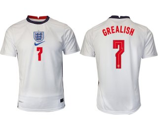 Men 2021 Europe England home AAA version 7 soccer jerseys