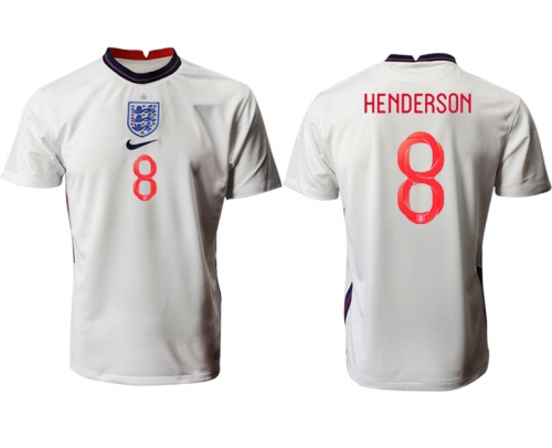 Men 2021 Europe England home AAA version 8 white soccer jerseys