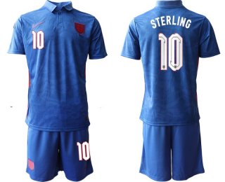 Men 2020-2021 European Cup England away blue 10 Nike Soccer Jersey