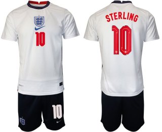 Men 2020-2021 European Cup England home white 10 Nike Soccer Jersey