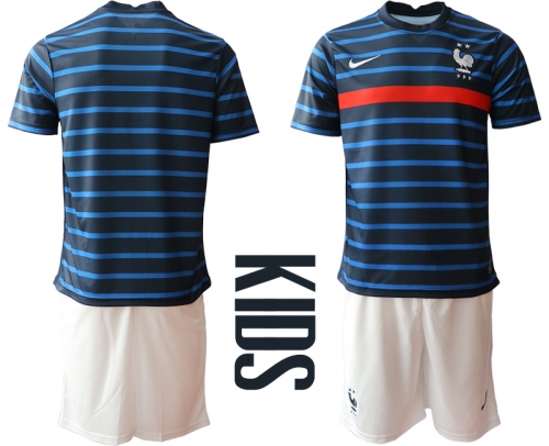 2021 France home Youth soccer jerseys