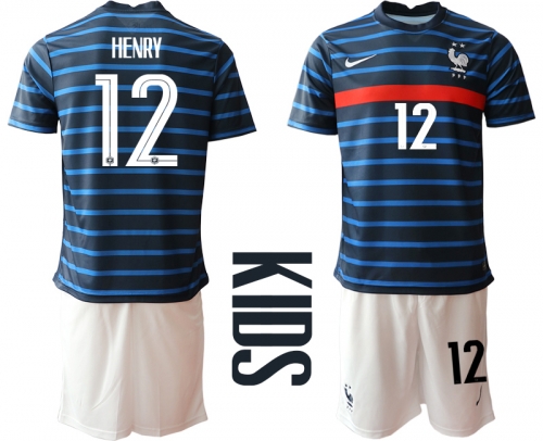 2021 France home Youth 12 soccer jerseys