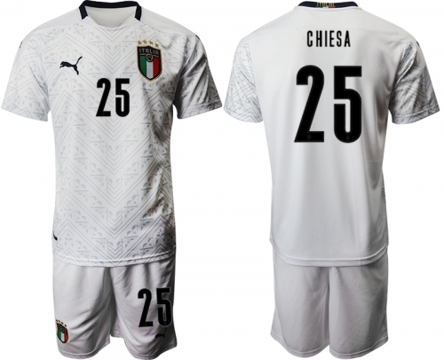 2021 Men Italy away 25 white soccer jerseys