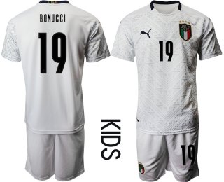 Youth 2021 European Cup Italy away white 19 Soccer Jersey