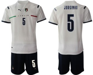 Men 2020-2021 European Cup Italy away white 5 Soccer Jersey