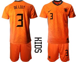 2021 European Cup Netherlands home Youth 3 soccer jerseys