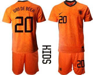 2021 European Cup Netherlands home Youth 20 soccer jerseys