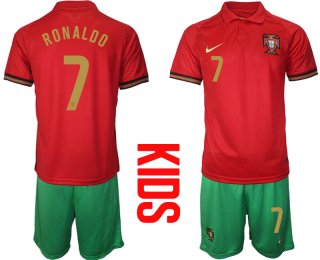 2021 European Cup Portugal home Youth 7 soccer jerseys