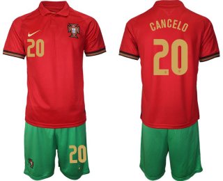 Men 2020-2021 European Cup Portugal home red 20 Nike Soccer Jersey