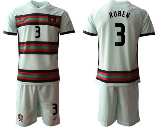 Men 2021 European Cup Portugal away grey 3 Soccer Jersey