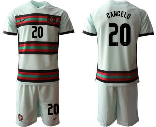 Men 2021 European Cup Portugal away grey 20 Soccer Jersey