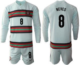 Men 2021 European Cup Portugal away Long sleeve 8 soccer jerseys