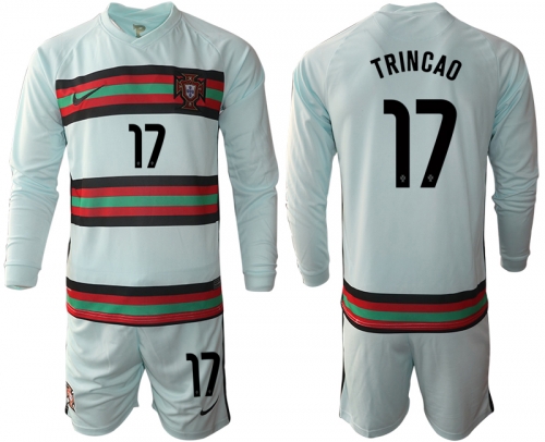 Men 2021 European Cup Portugal away Long sleeve 17 soccer jerseys