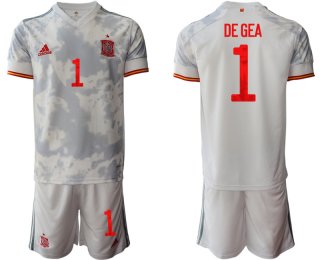 Men 2021 European Cup Spain away white 1Soccer Jersey1