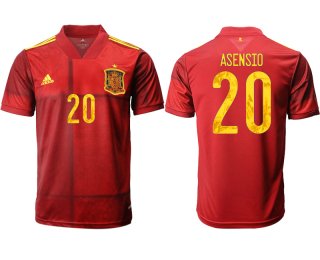 Men 2021 Europe Spain home AAA version 20 soccer jerseys