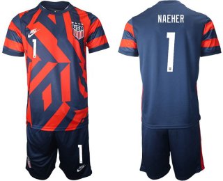 Men 2020-2021 National team United States away 1 blue Nike Soccer Jersey