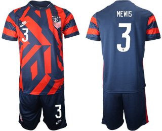 Men 2020-2021 National team United States away 3 blue Nike Soccer Jersey