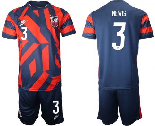 Men 2020-2021 National team United States away 3 blue Nike Soccer Jersey