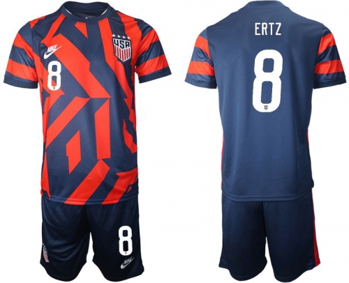 Men 2020-2021 National team United States away 8 blue Nike Soccer Jersey