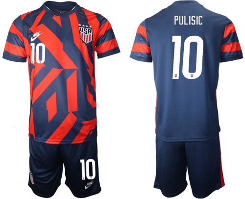 Men 2020-2021 National team United States away 10 blue Nike Soccer Jersey