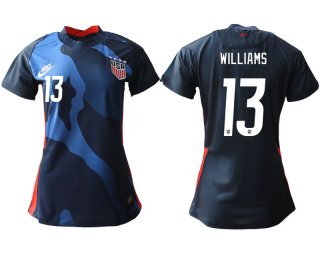 Women 2020-2021 Season National Team America away aaa 13 blue Soccer Jerseys1